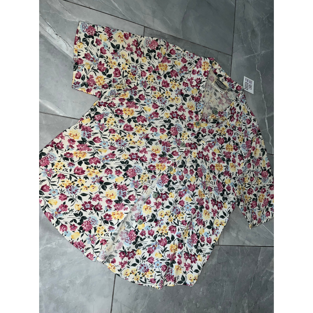 Vintage Separate Scene Floral Blouse M